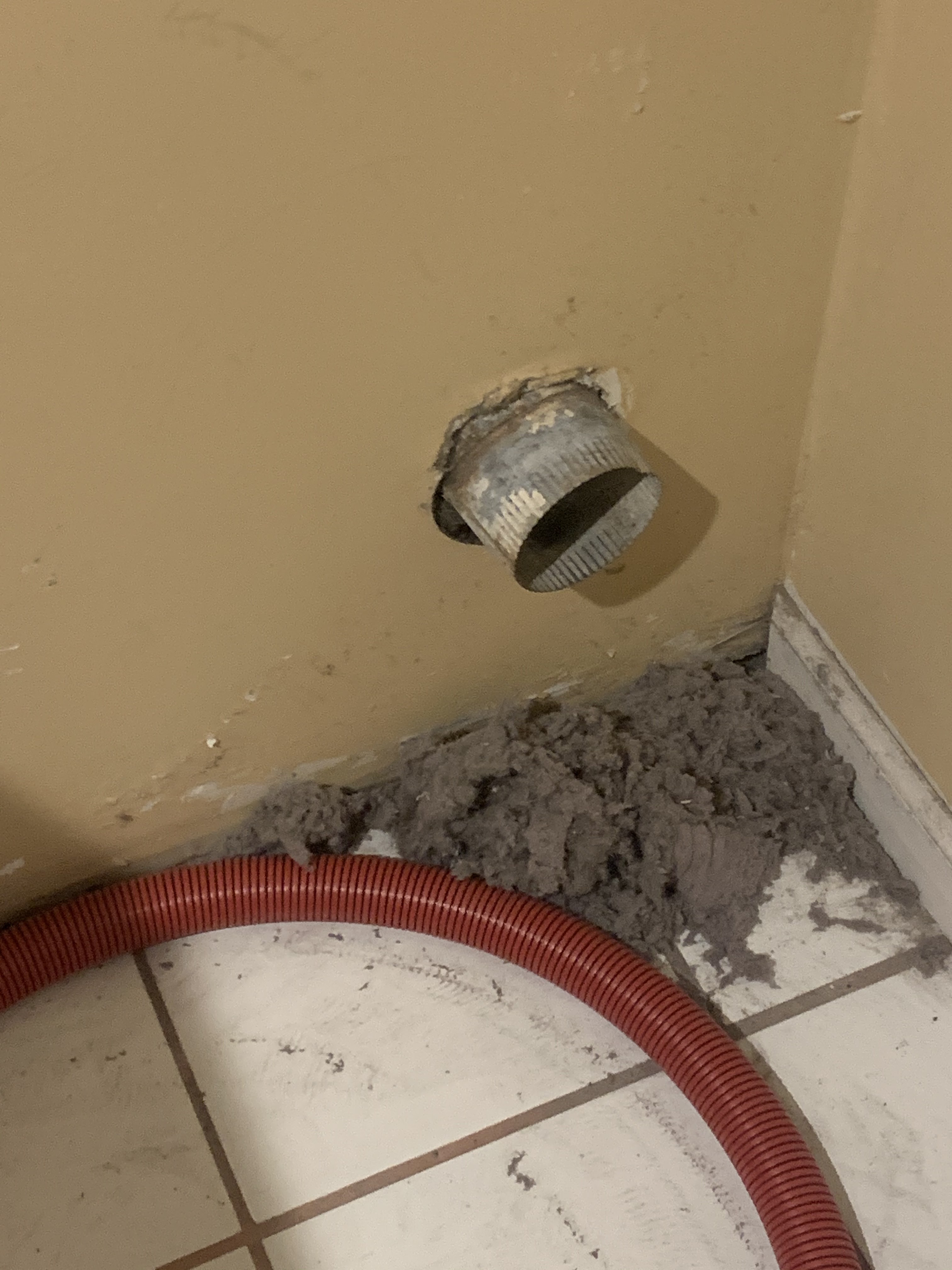 Another clean dryer vent! Did you know you are suppose to have your dryer vent cleaned once a year to prevent fire hazards? 