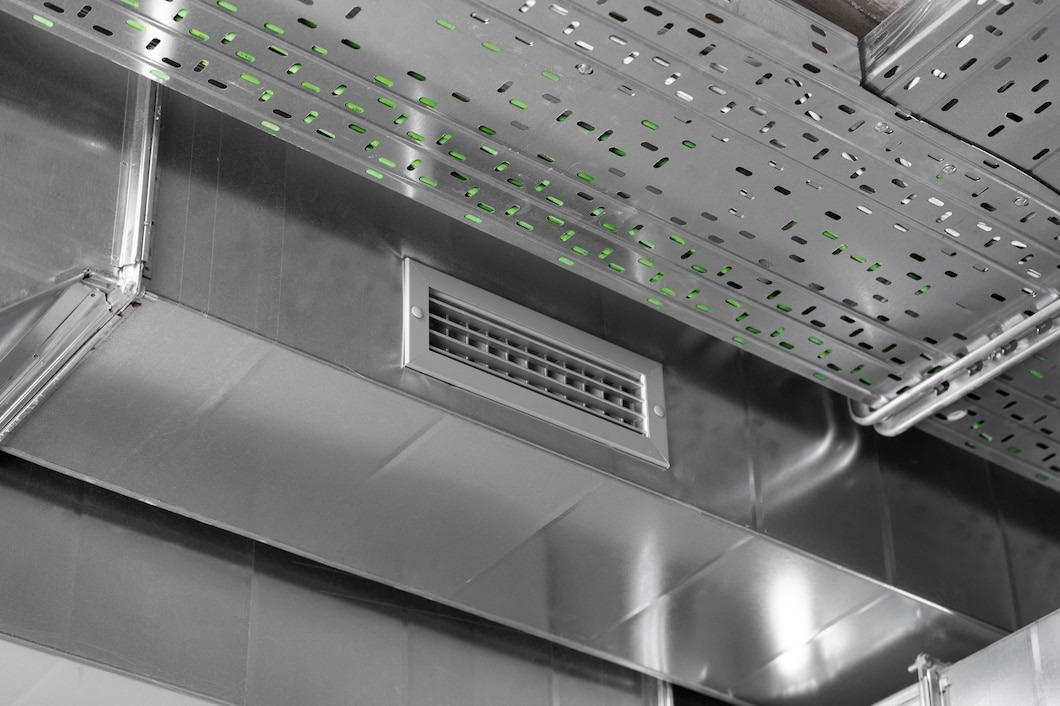Close-up of a residential ventilation system