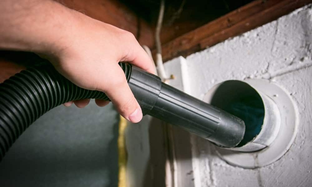 Dryer vent vacuum cleaning