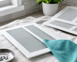Clean HVAC vent covers and service tools